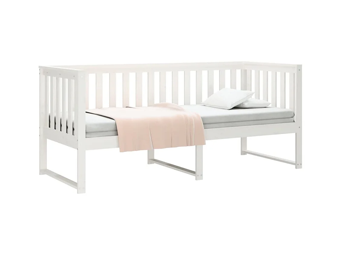 Dagbed zonder matras wit 80x200 cm massief grenenhout