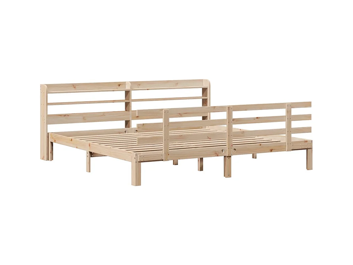 Estructura de cama con cabecero sin colchón 180x200 cm