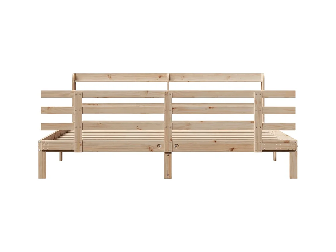 Estructura de cama con cabecero sin colchón 180x200 cm