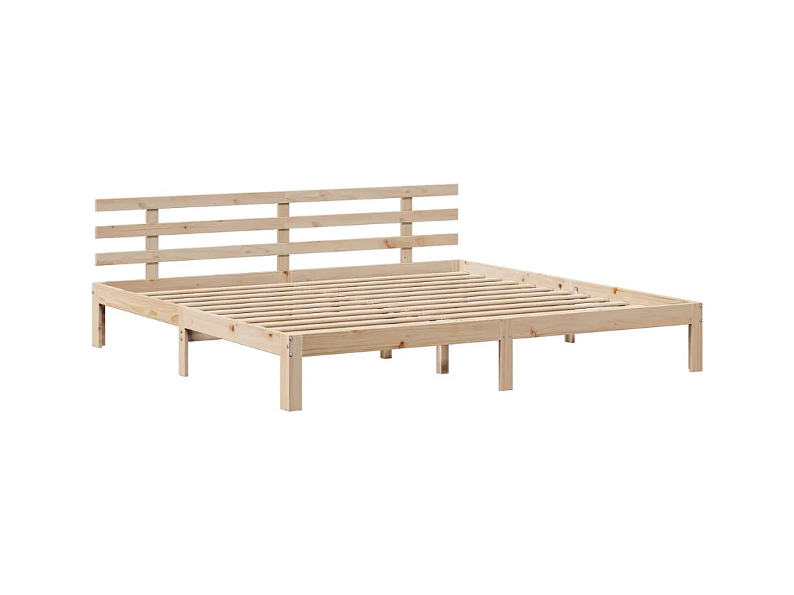 Estructura de cama con cabecero sin colchón 180x200 cm