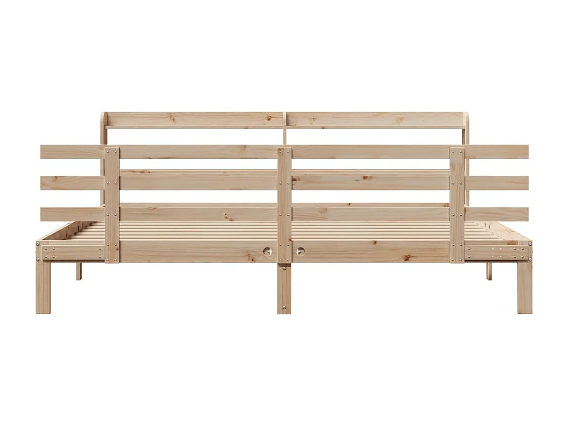 Estructura de cama con cabecero sin colchón 180x200 cm