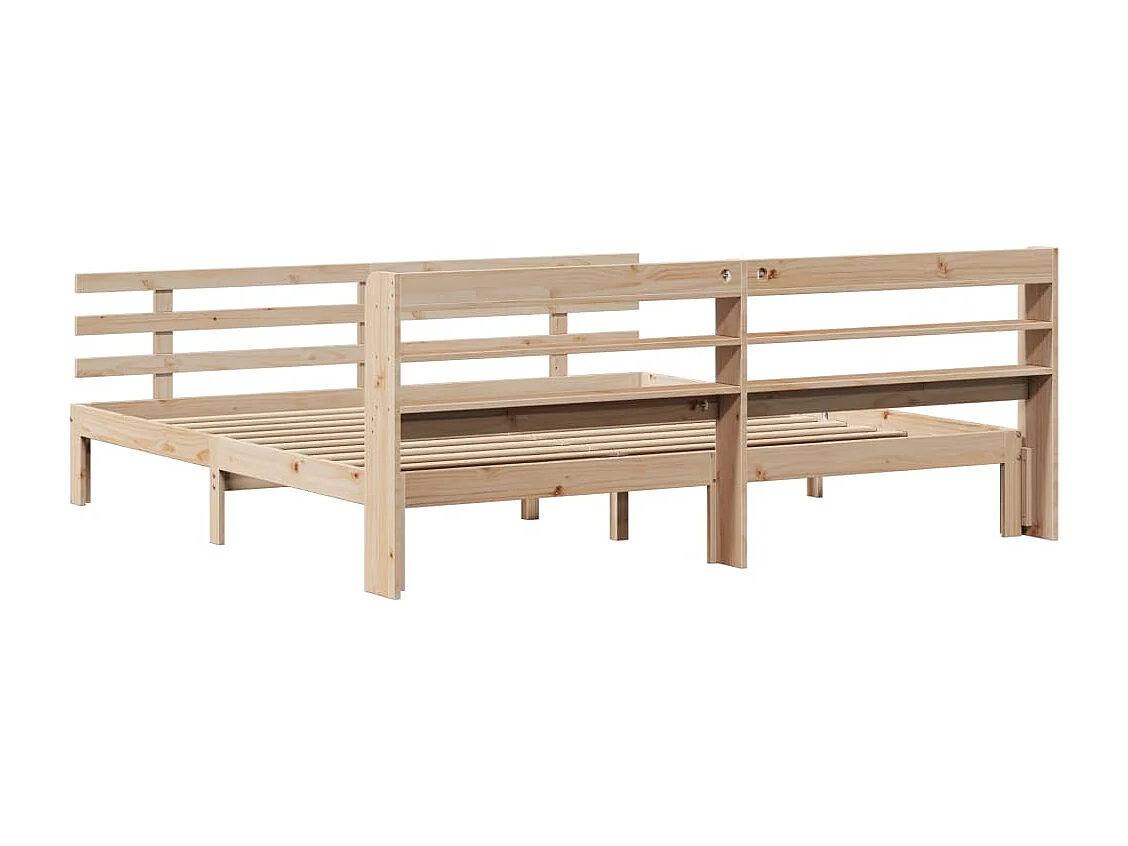 Estructura de cama con cabecero sin colchón 180x200 cm