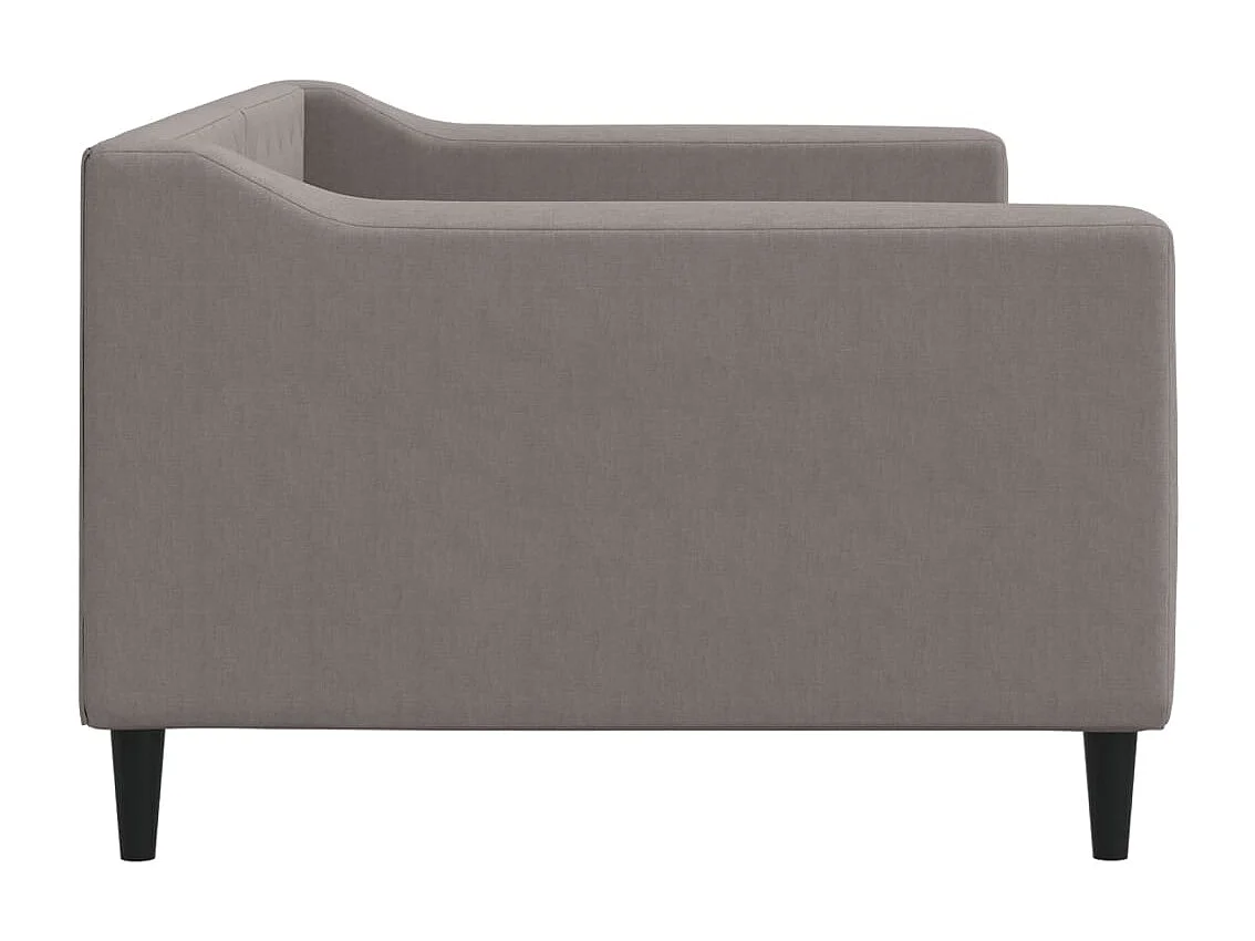 Lit de repos sans matelas taupe 90x200 cm tissu