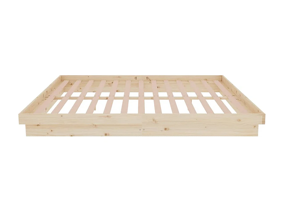 Cadre de lit sans matelas bois massif 160x200 cm