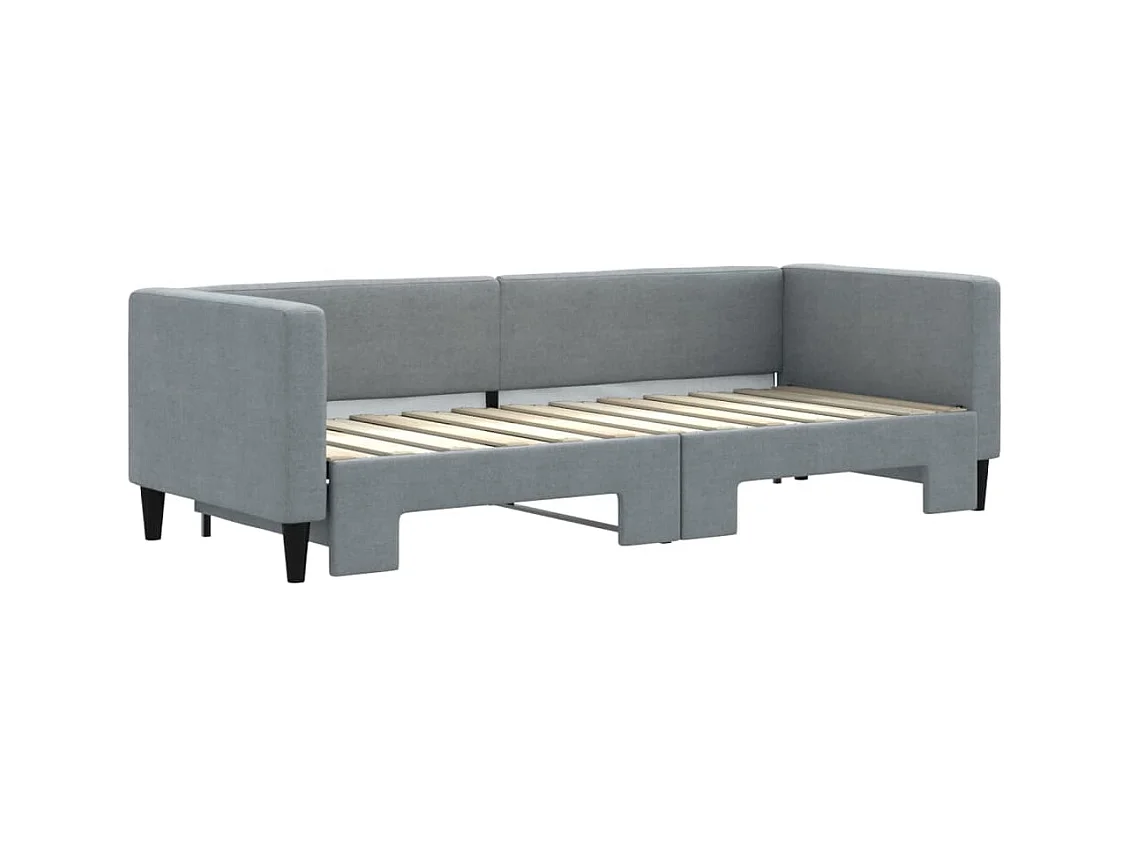 Divano letto con letto estraibile senza materasso grigio chiaro 80x200 cm