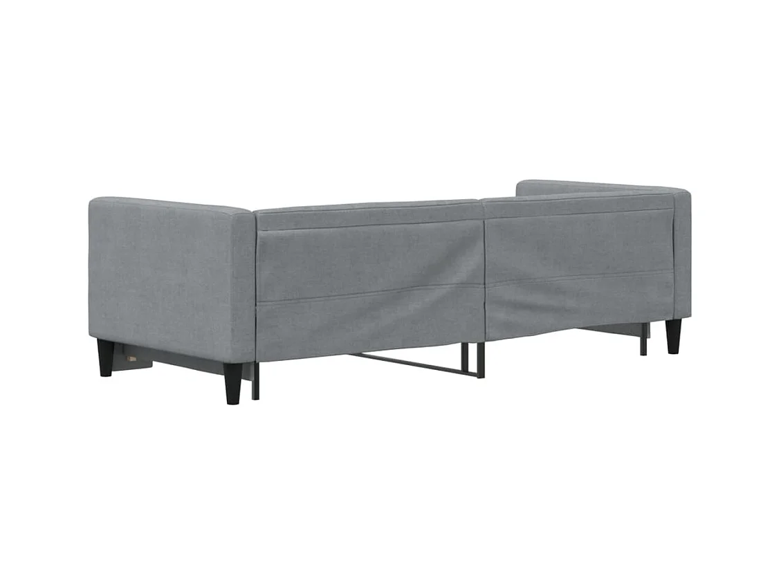 Divano letto con letto estraibile senza materasso grigio chiaro 80x200 cm