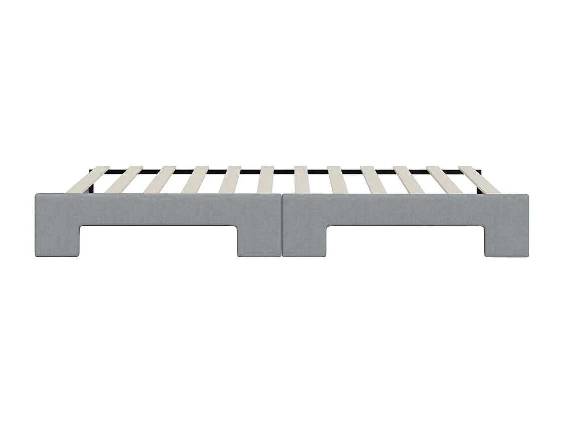 Divano letto con letto estraibile senza materasso grigio chiaro 80x200 cm