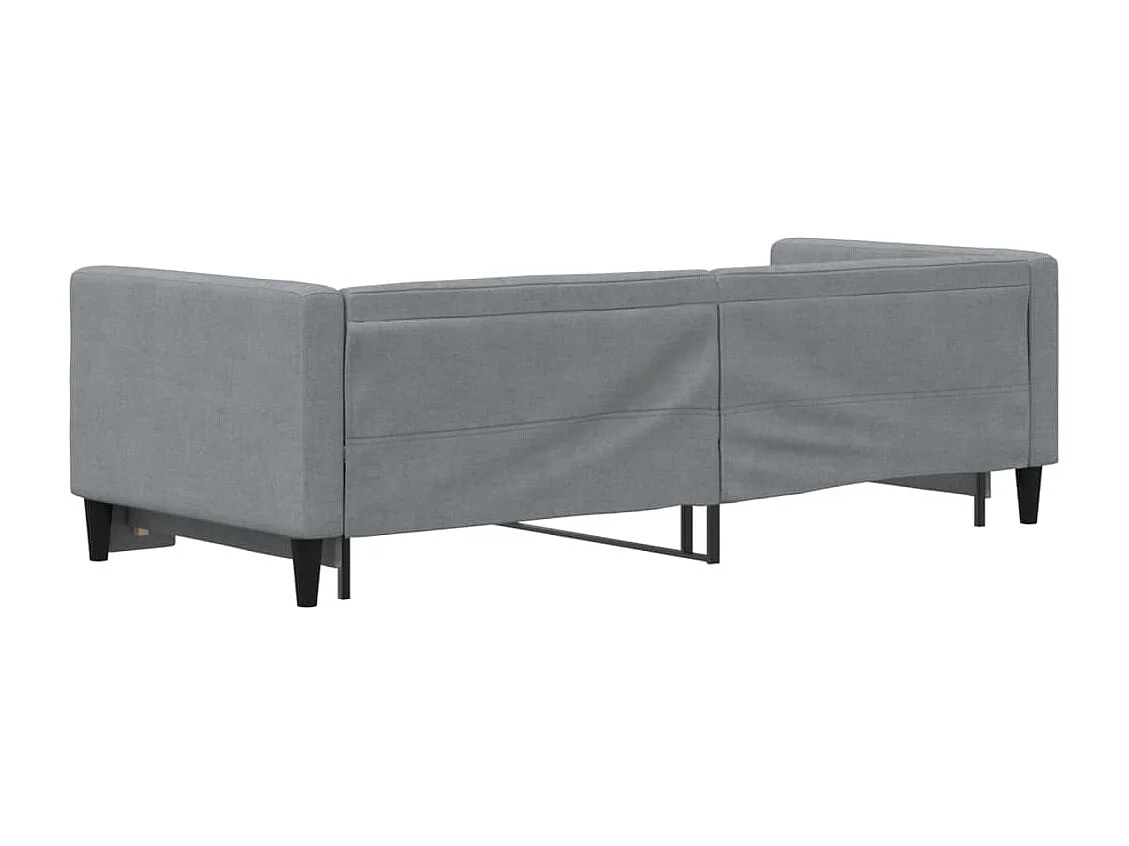 Lit de jour avec gigogne sans matelas gris clair 80x200 cm