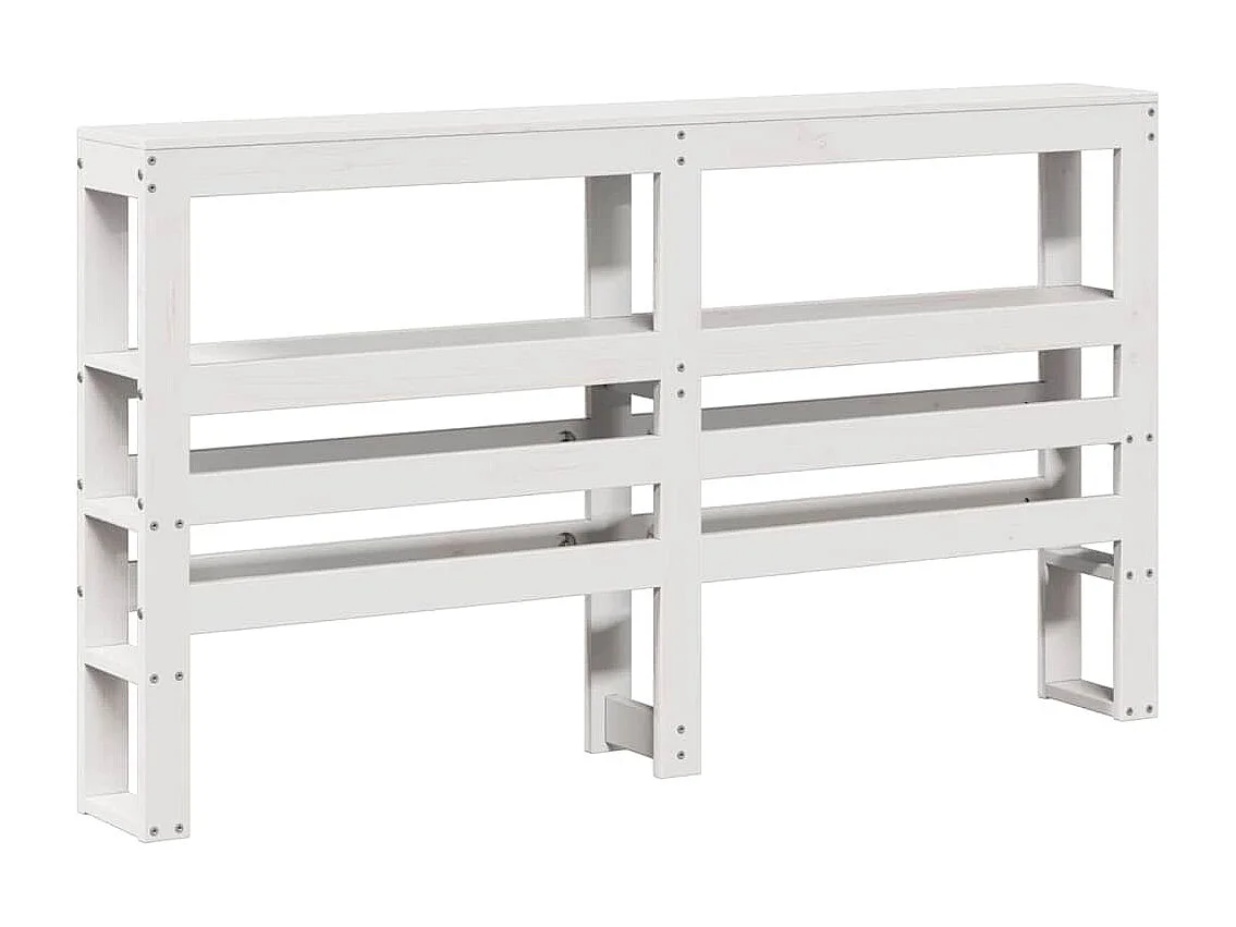 Struttura letto senza materasso bianco 120x190 cm in legno massello di pino