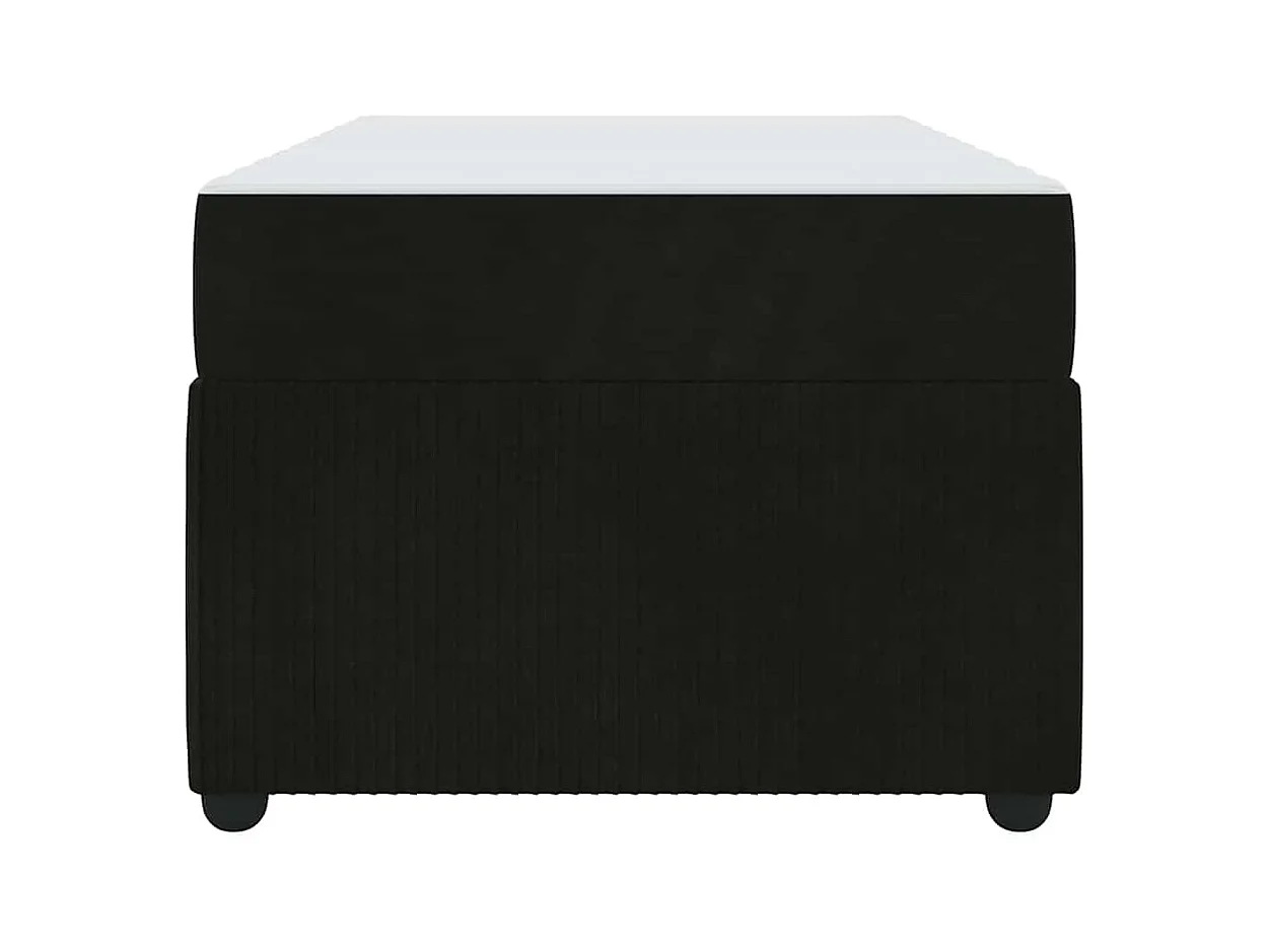 Cadre de lit avec matelas Noir 100 x 200 cm Velours