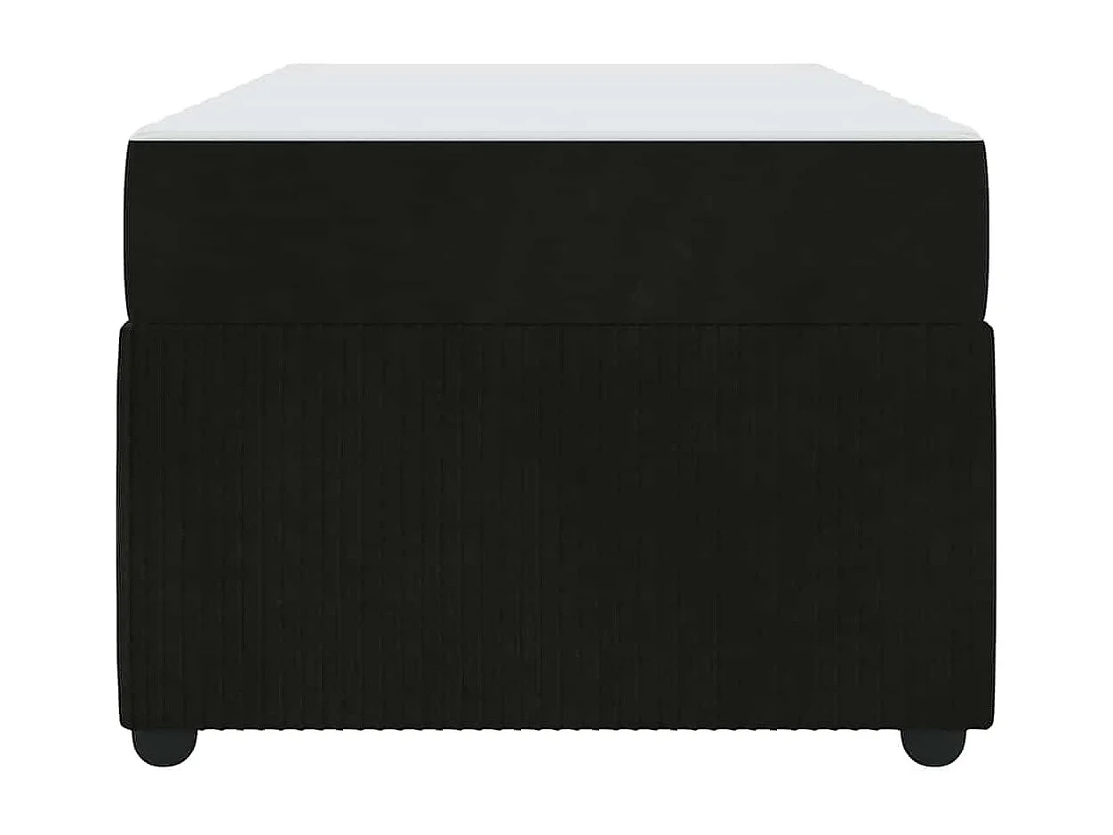 Cadre de lit avec matelas Noir 100 x 200 cm Velours