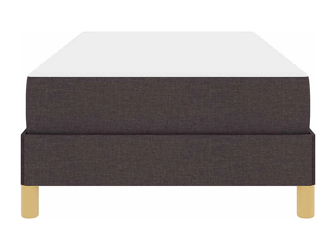 Braunes Boxspringbett 80 x 200 cm Stoff und Holzwerkstoff