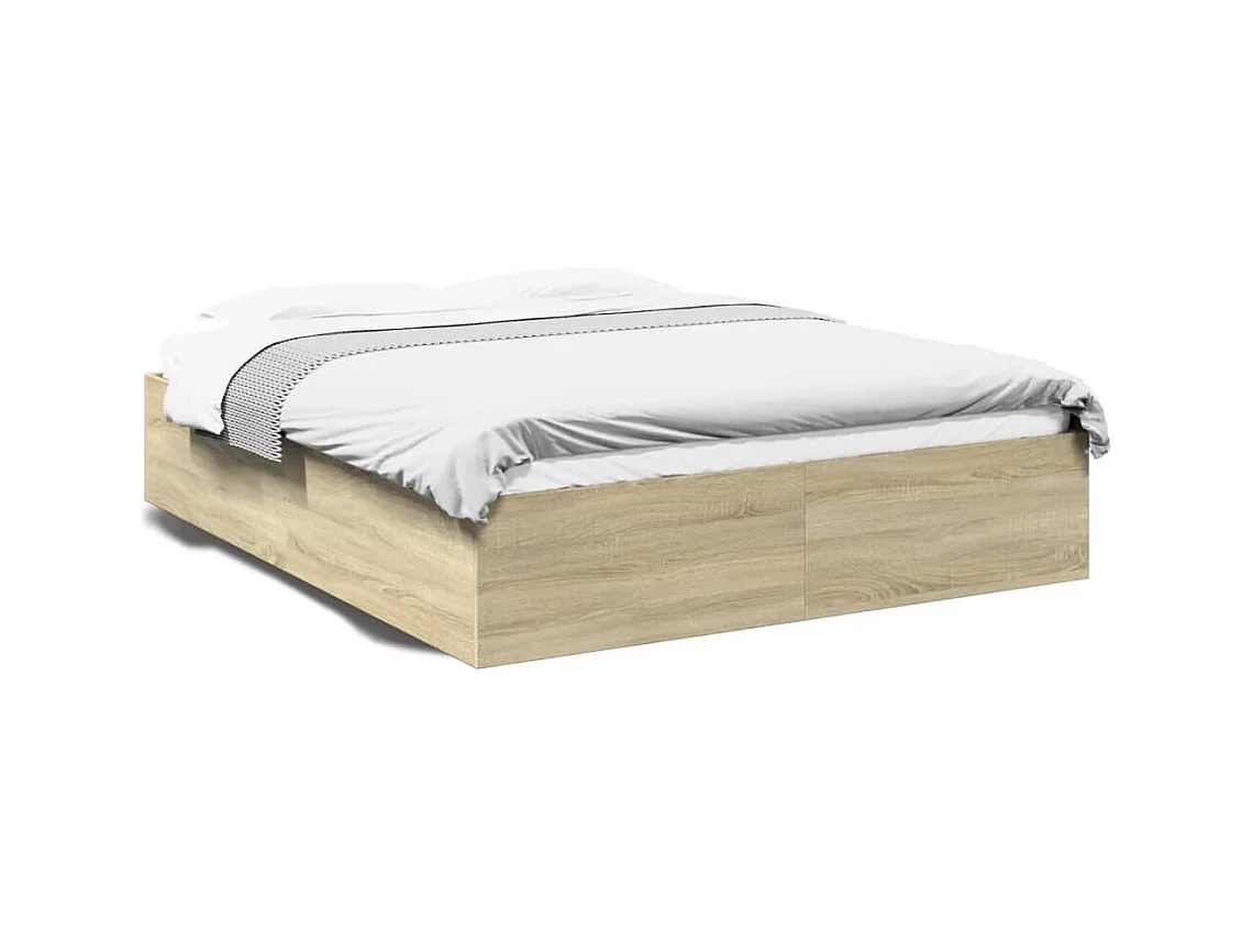 Bedframe zonder matras Sonoma eiken 150x200 cm