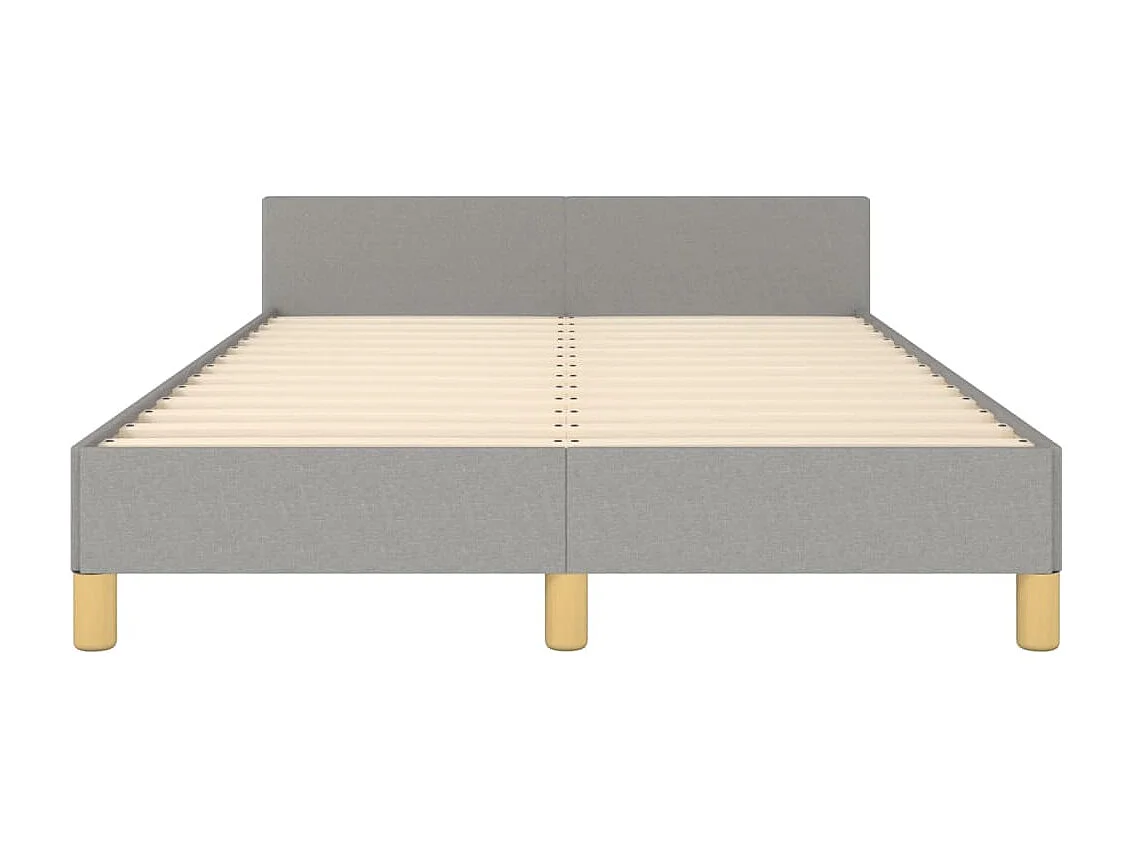 Cadre de lit sans matelas gris clair 120x200 cm tissu