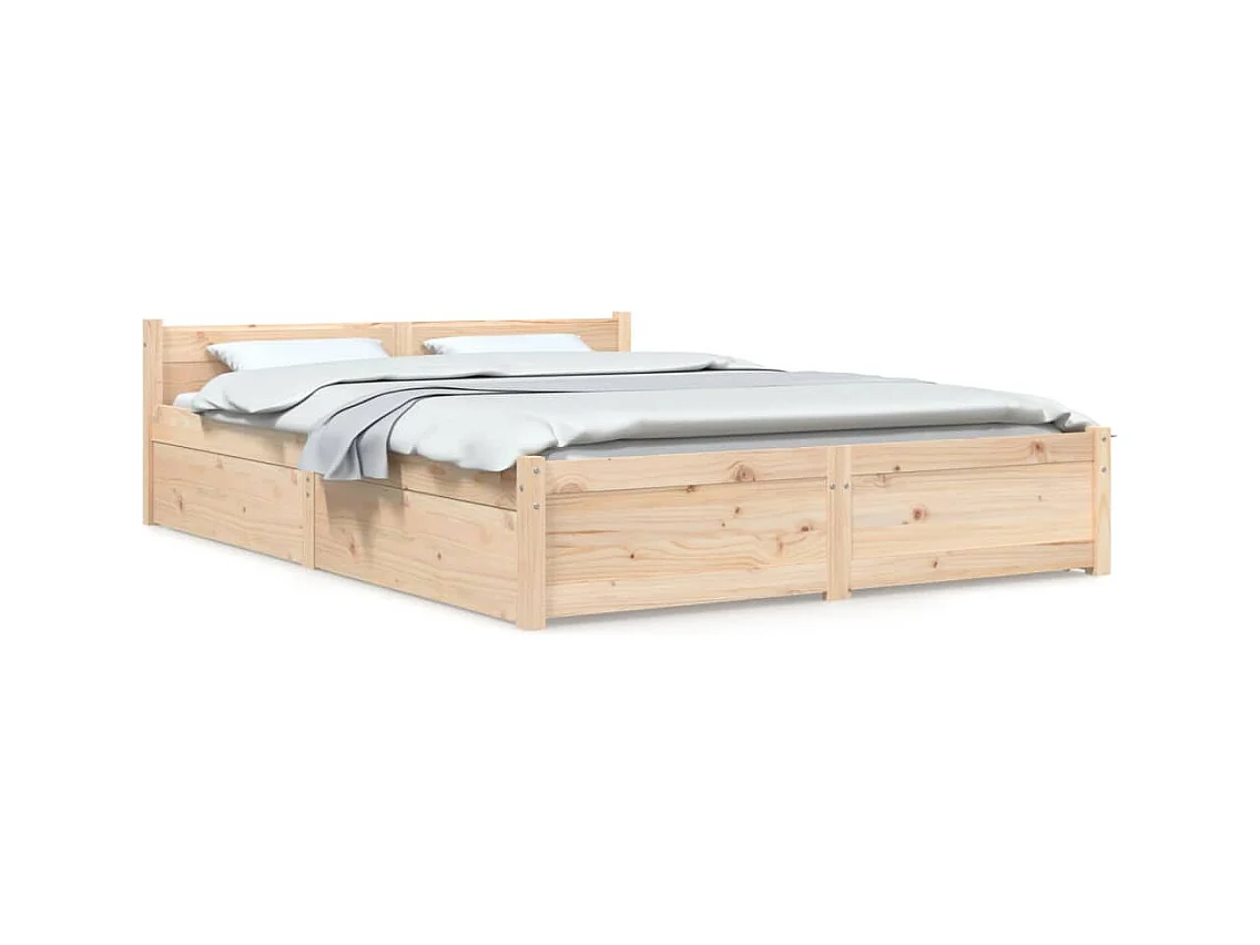 Bedframe zonder matras met lades 140x200 cm