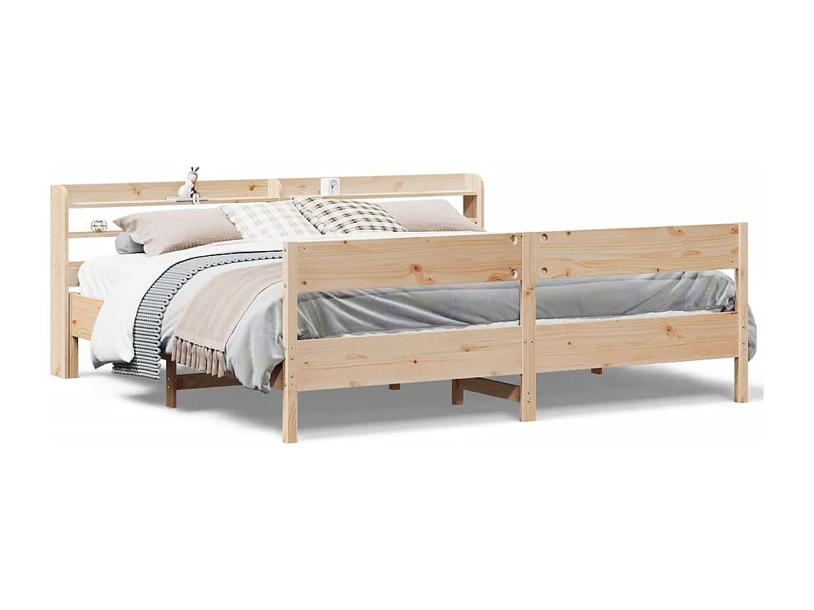 Estructura de cama sin colchón 180x200 cm madera maciza de pino