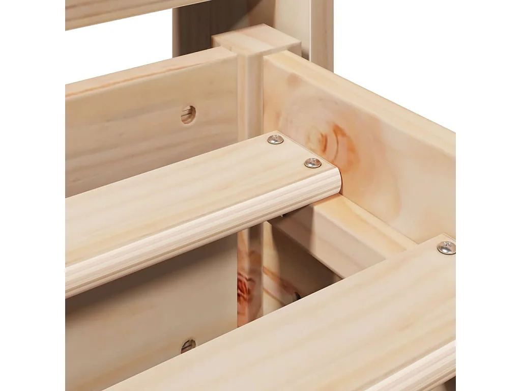 Estructura de cama sin colchón 180x200 cm madera maciza de pino