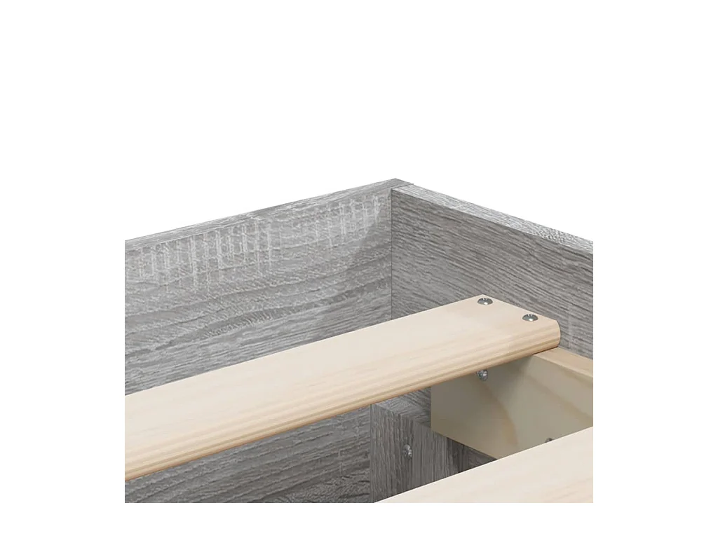 Bedframe met lades zonder matras Sonoma grijs 200x200 cm