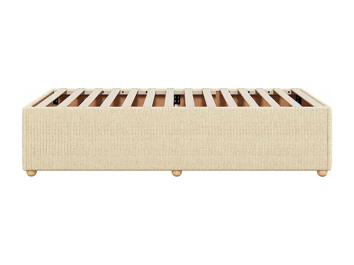 Struttura letto senza materasso crema 90x200 cm tessuto
