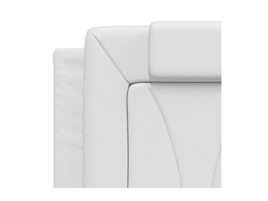 Bedframe zonder witte matras 140x190 cm soortgelijk leer