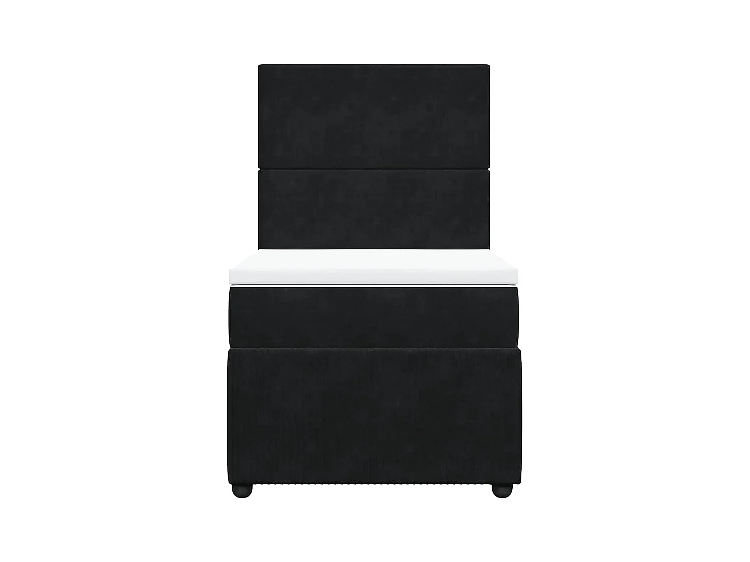 Lattenrost mit Matratze Schwarz 100x200 cm Samt