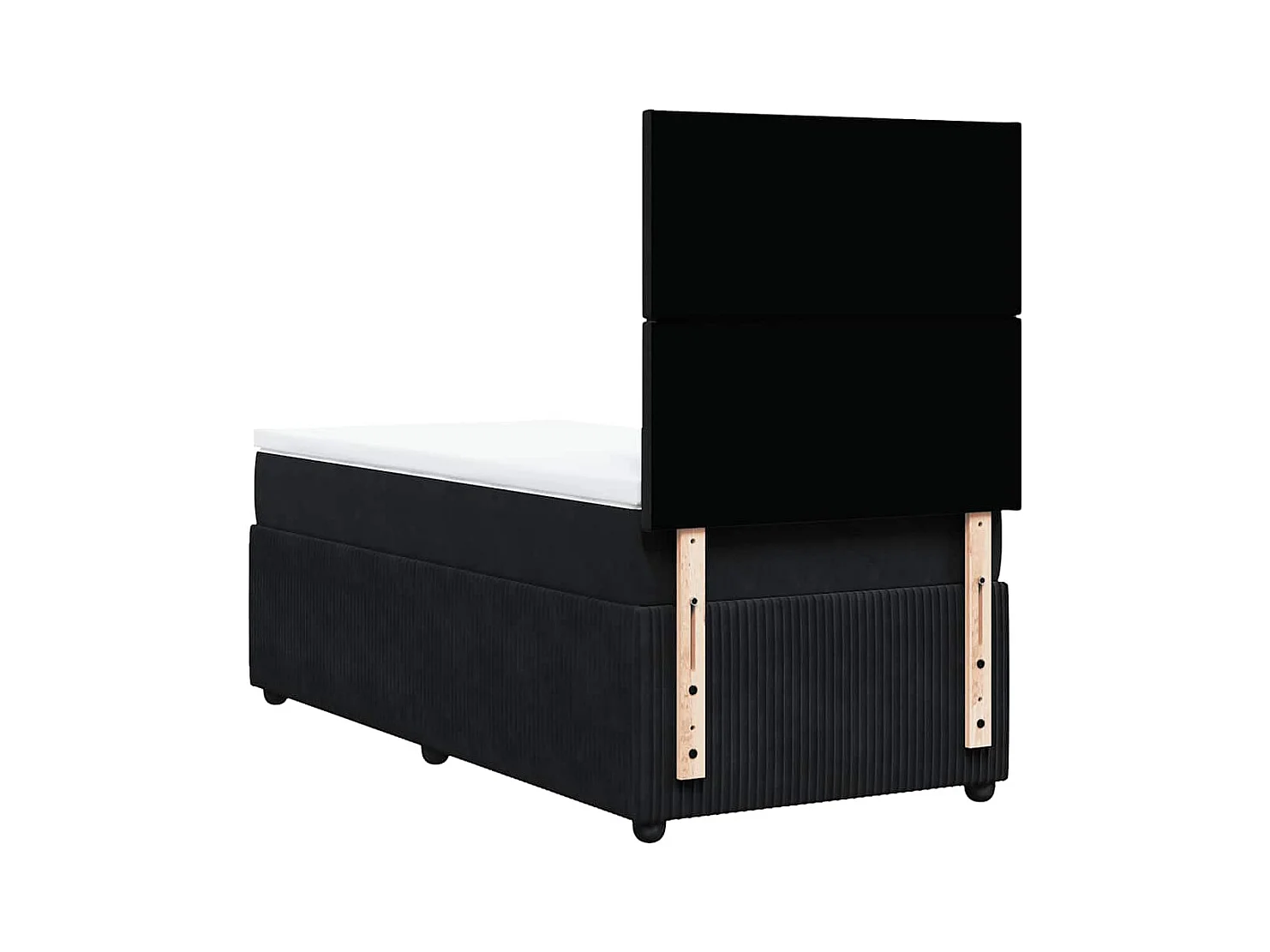 Lattenrost mit Matratze Schwarz 100x200 cm Samt