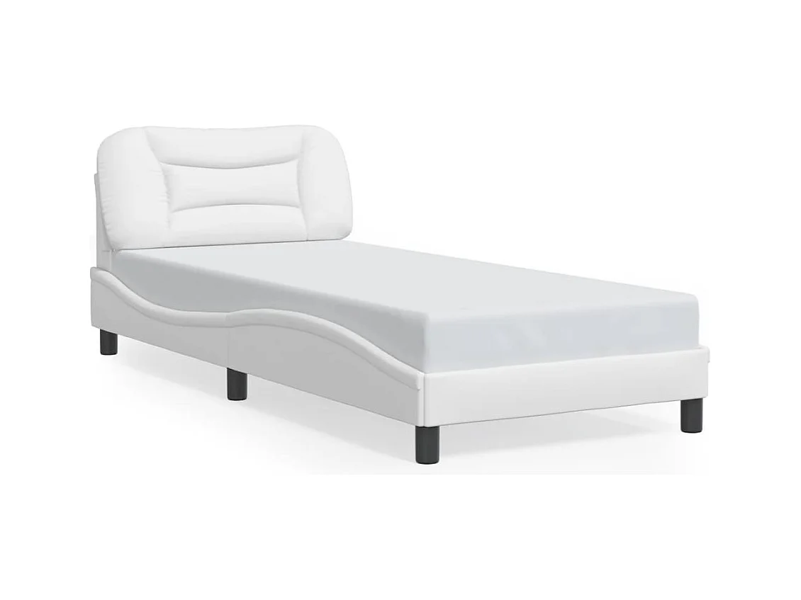 Struttura letto senza materasso bianco 90x200 cm similpelle