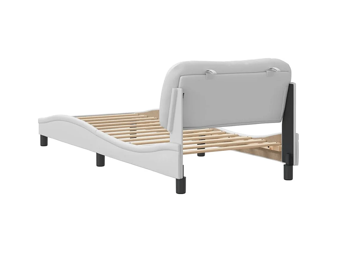 Struttura letto senza materasso bianco 90x200 cm similpelle