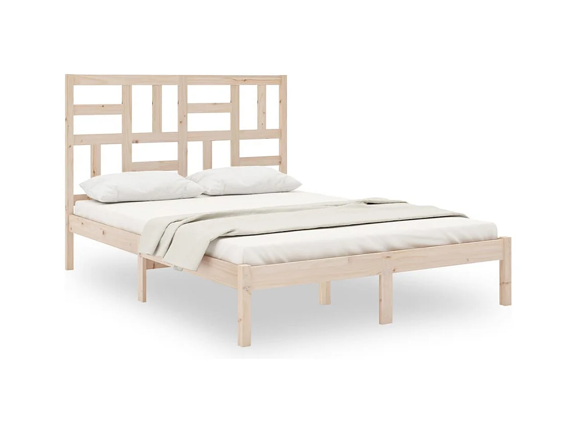 Bedframe van massief hout zonder matras 160x200 cm