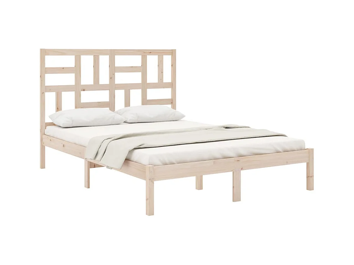 Bedframe van massief hout zonder matras 160x200 cm