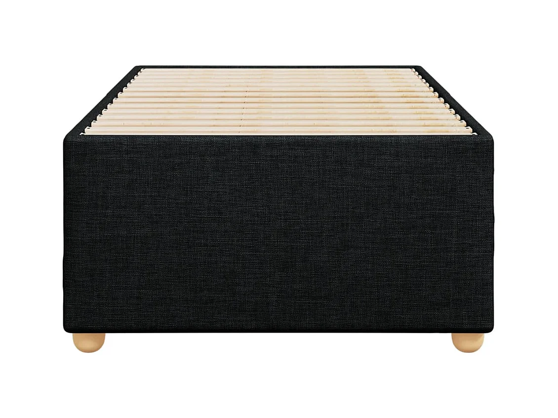 Estructura de cama sin colchón tela negra 100x200 cm