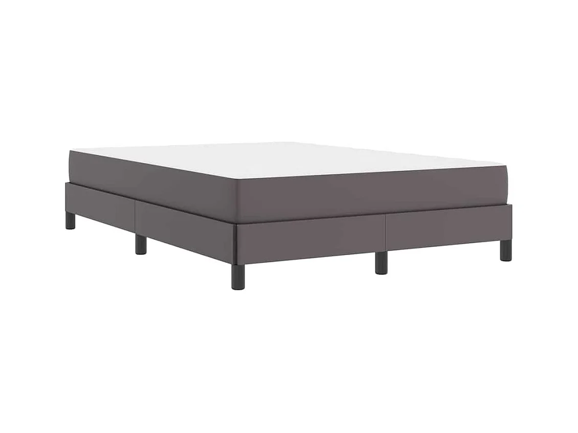 Bed met matras Grijs 140 x 200 cm Kunstleer