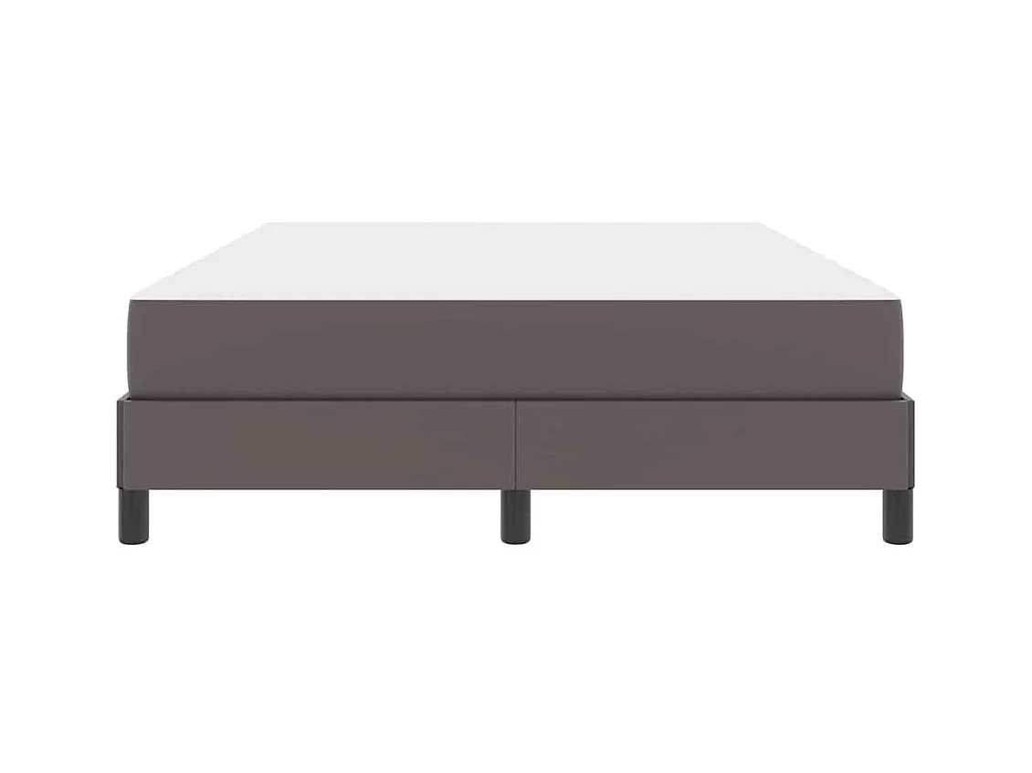 Bed met matras Grijs 140 x 200 cm Kunstleer