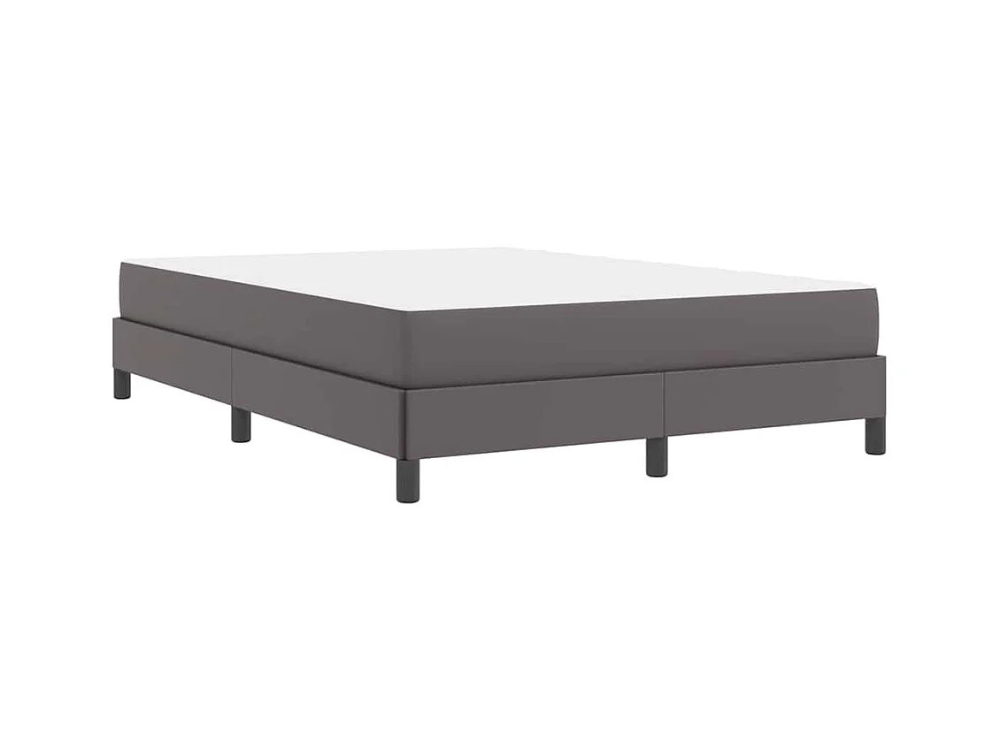 Bed met matras Grijs 140 x 200 cm Kunstleer