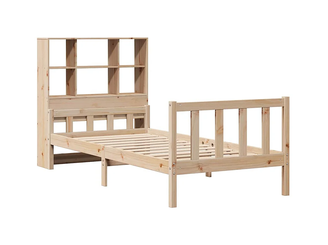 Bibliotheekbed zonder matras 90x190 cm massief grenenhout