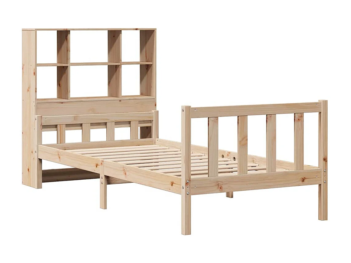 Bibliotheekbed zonder matras 90x190 cm massief grenenhout