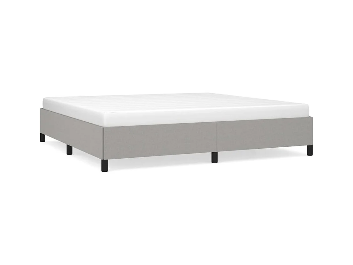 Struttura letto senza materasso tessuto grigio chiaro 200x200 cm