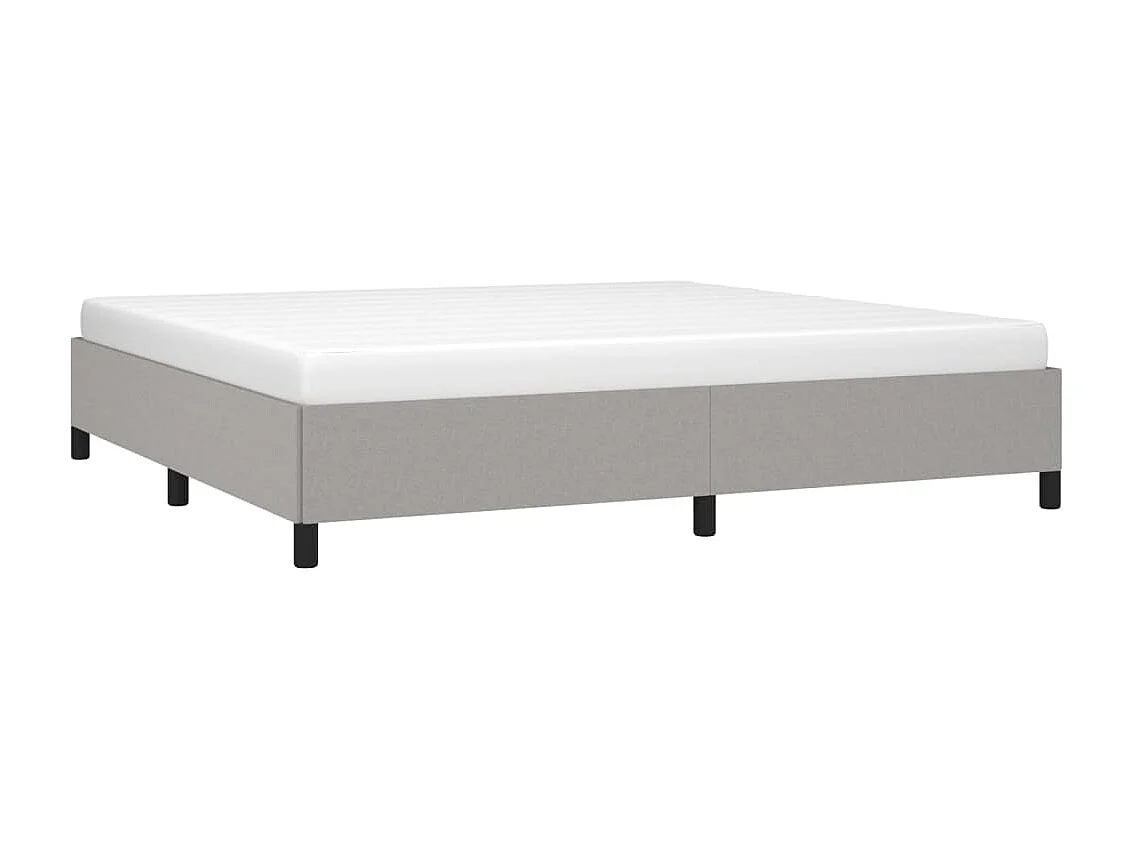 Struttura letto senza materasso tessuto grigio chiaro 200x200 cm