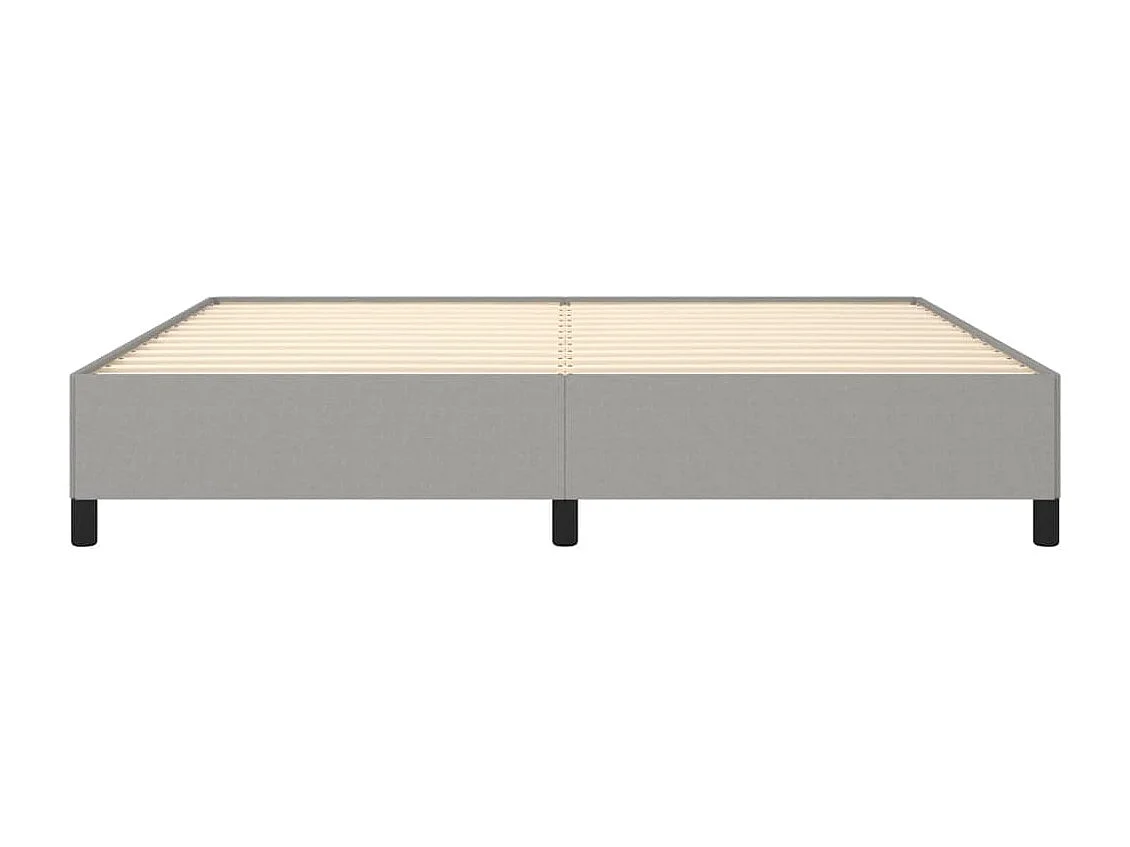 Struttura letto senza materasso tessuto grigio chiaro 200x200 cm