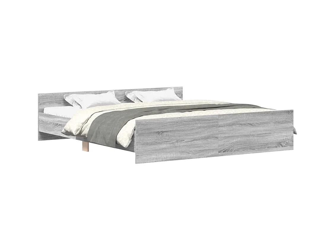 Cadre de lit sans matelas sonoma gris 180x200 cm