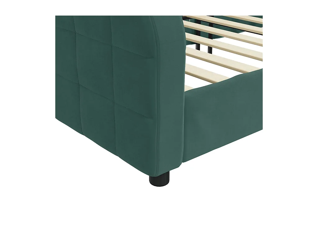 Daybed zonder matras donkergroen 80x200 cm fluweel