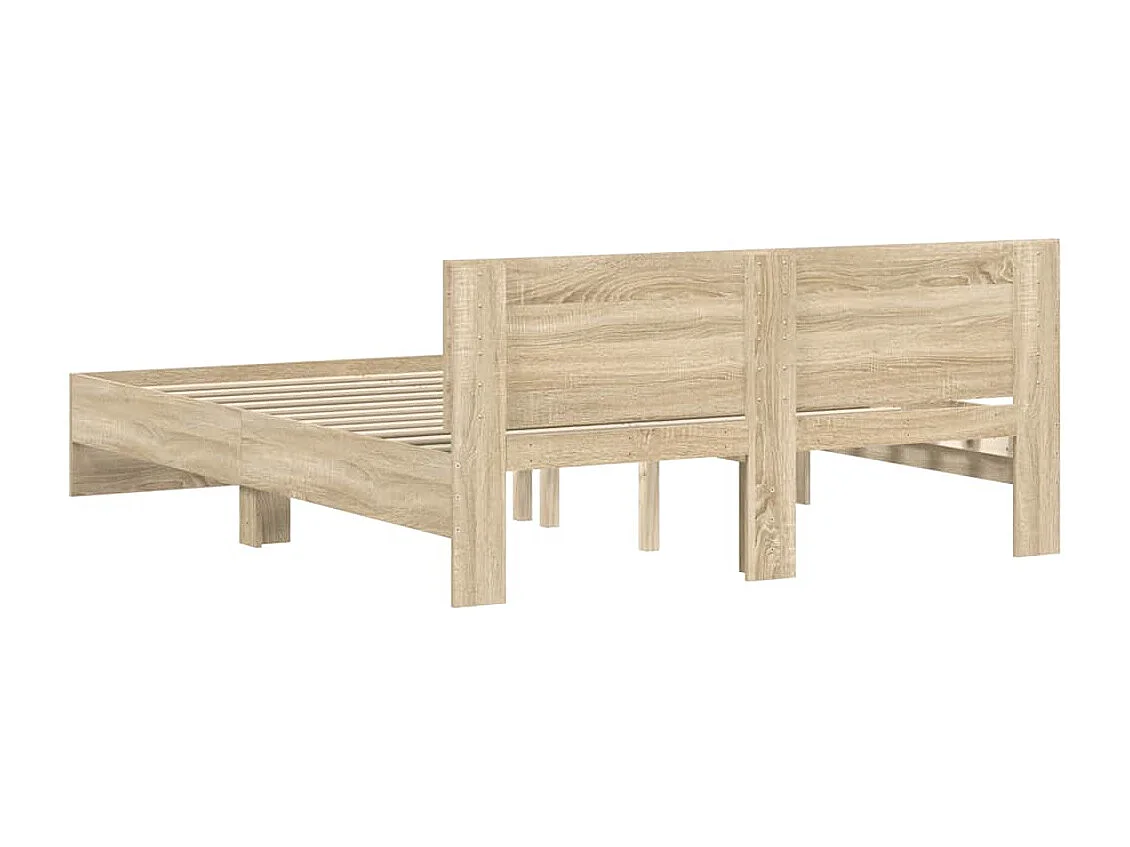 Struttura letto senza materasso Rovere Sonoma 140x200 cm