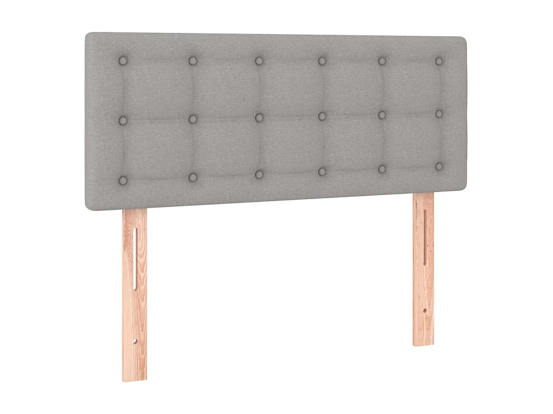 Rete a doghe e materasso Tessuto grigio chiaro 90x190 cm