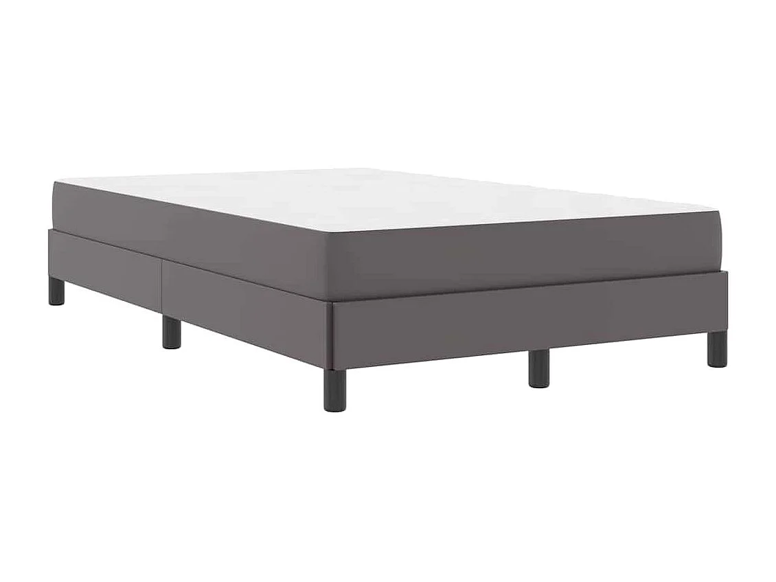 Lit avec matelas Gris 120 x 200 cm Faux cuir
