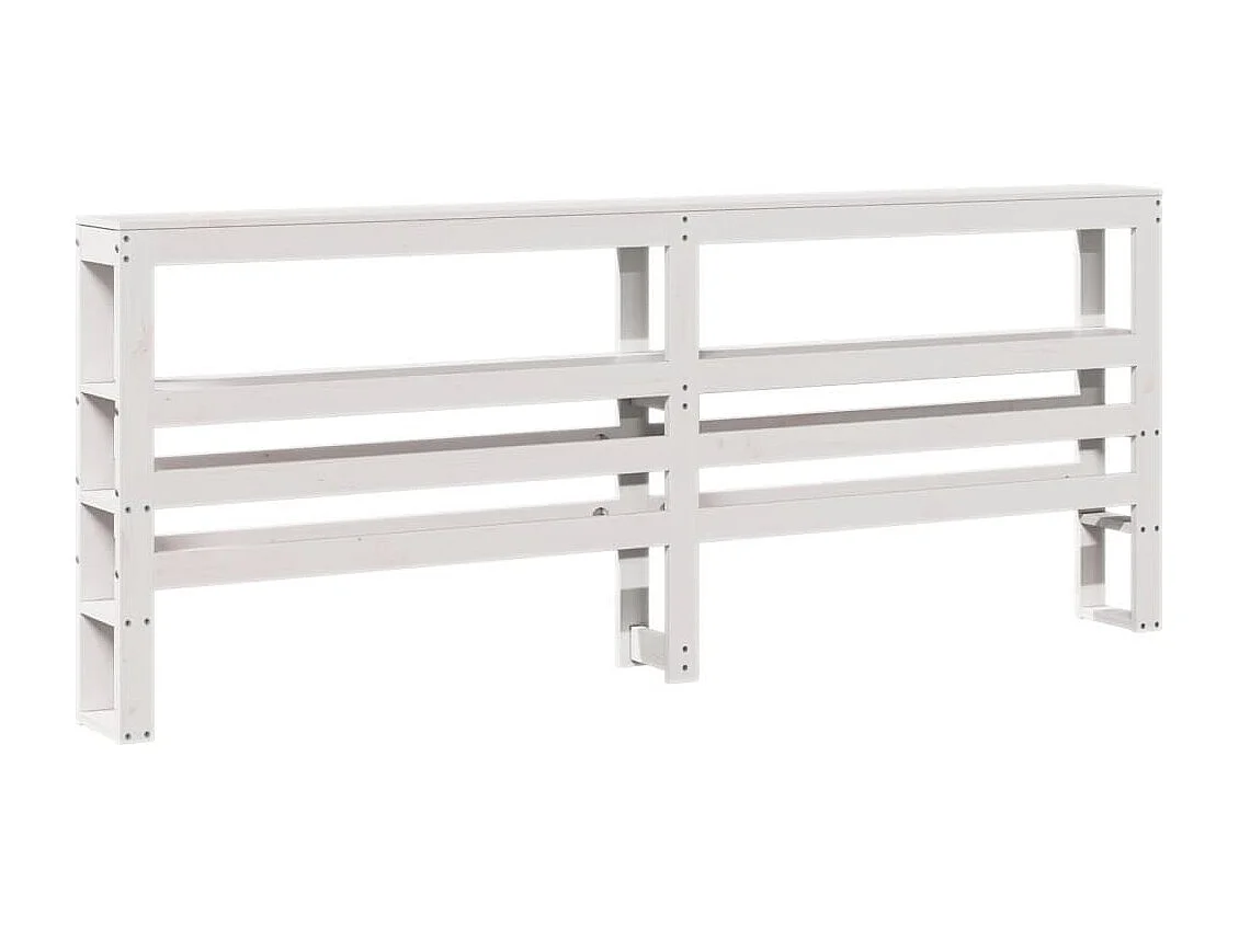 Bedframe zonder matras wit 200x200 cm massief grenenhout