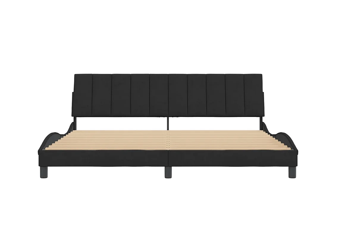 Bedframe zonder matras zwart 200x200 cm fluweel