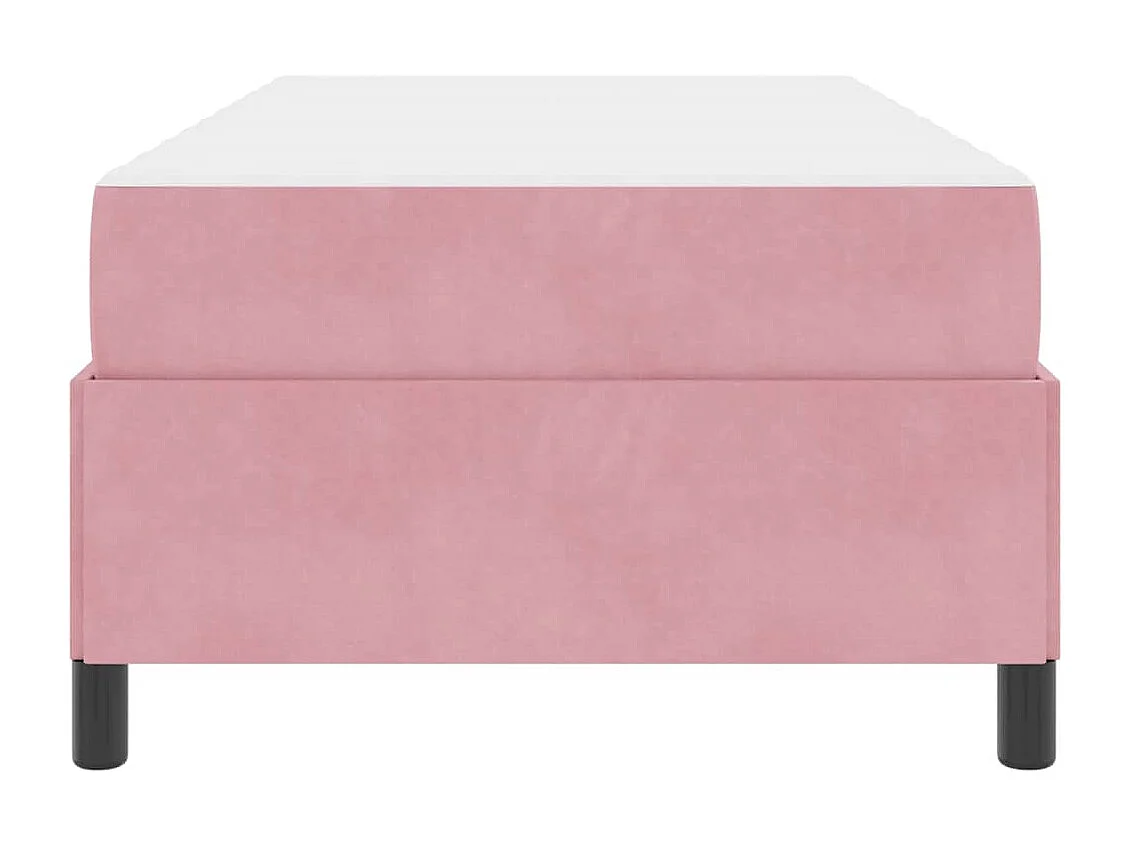 Bedframe met matras Roze en wit 90 x 190 cm Fluweel