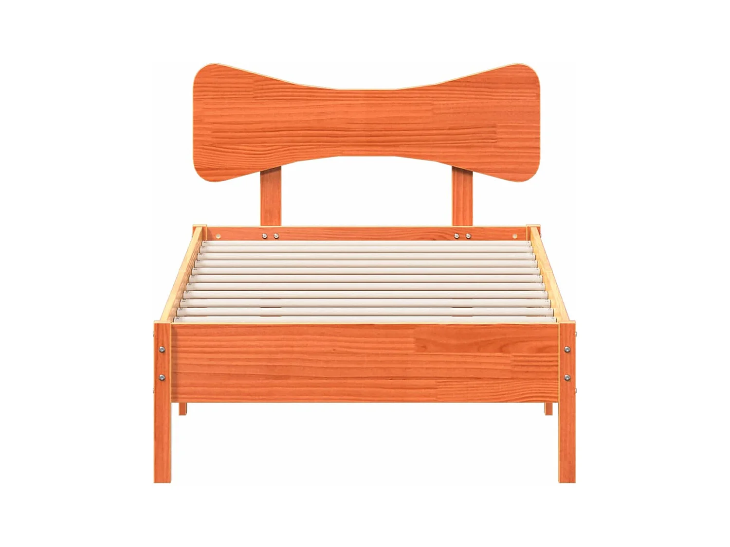 Bedframe zonder matras bruin gewaxt 90x200 cm massief grenenhout