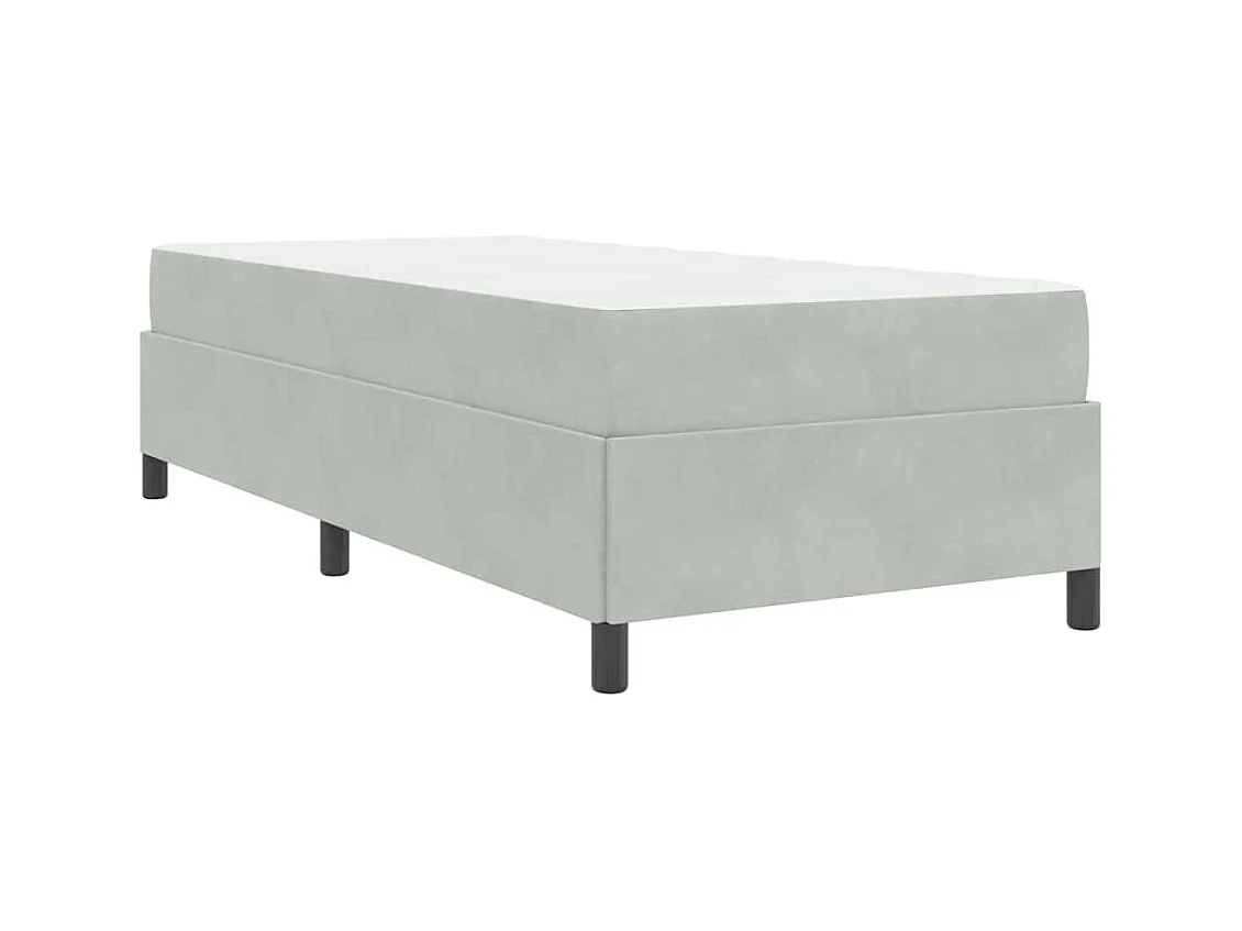 Bedframe Lichtgrijs, grijs en wit 90 x 200 cm Fluweel