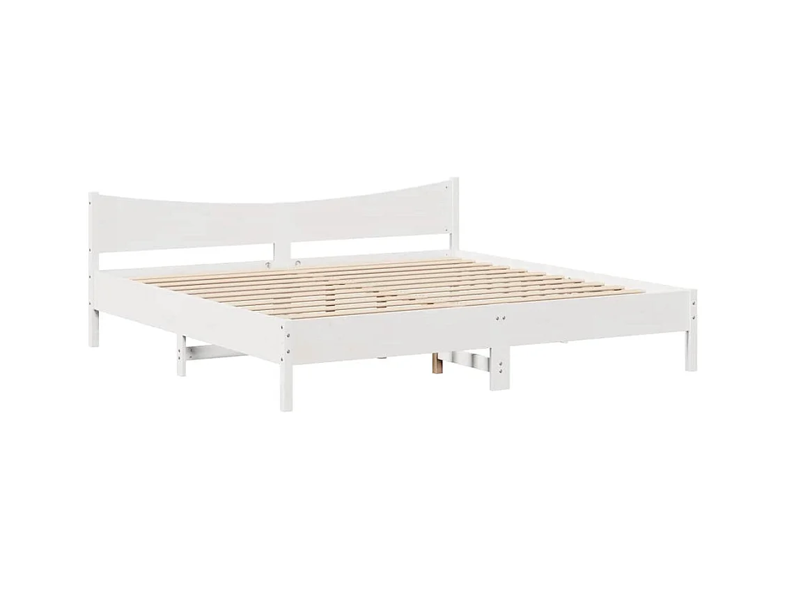 Bedframe met lades wit 180x200 cm massief grenenhout